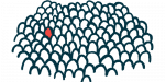 before birth | Porphyria News | congenital erythropoietic porphyria | illustration of one person highlighted in red amid a large crowd of bodies