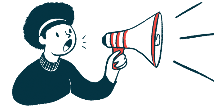 AHP awareness | Porphyria News | illustration of woman with megaphone