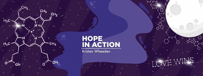 Main banner for "Hope in Action," a Porphyria News column by Kristen Wheeden