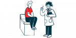 acute hepatic porphyria symptoms | Porphyria News | illustration of doctor talking to patient