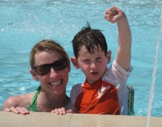 porphyria journey | Porphyria News | A 2009 photo shows Kristen and her son Brady, then 4, in a sunny swimming pool before he was diagnosed with erythropoietic protoporphyria.