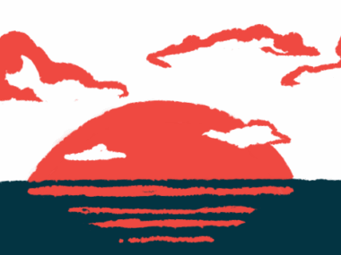 An illustration of a sunset.