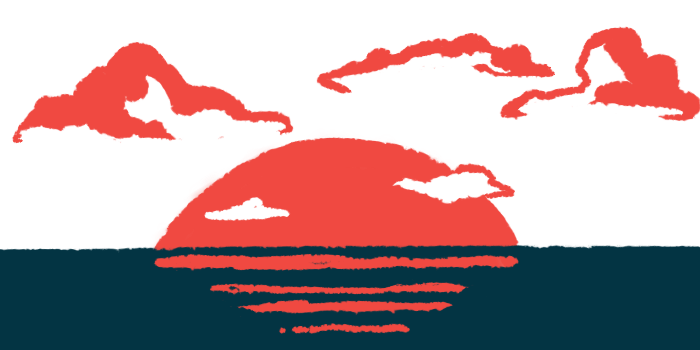 An illustration of a sunset.
