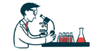 A scientist studies samples using a microscope in a lab.