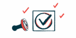 Illustration of a checkmark stamp.