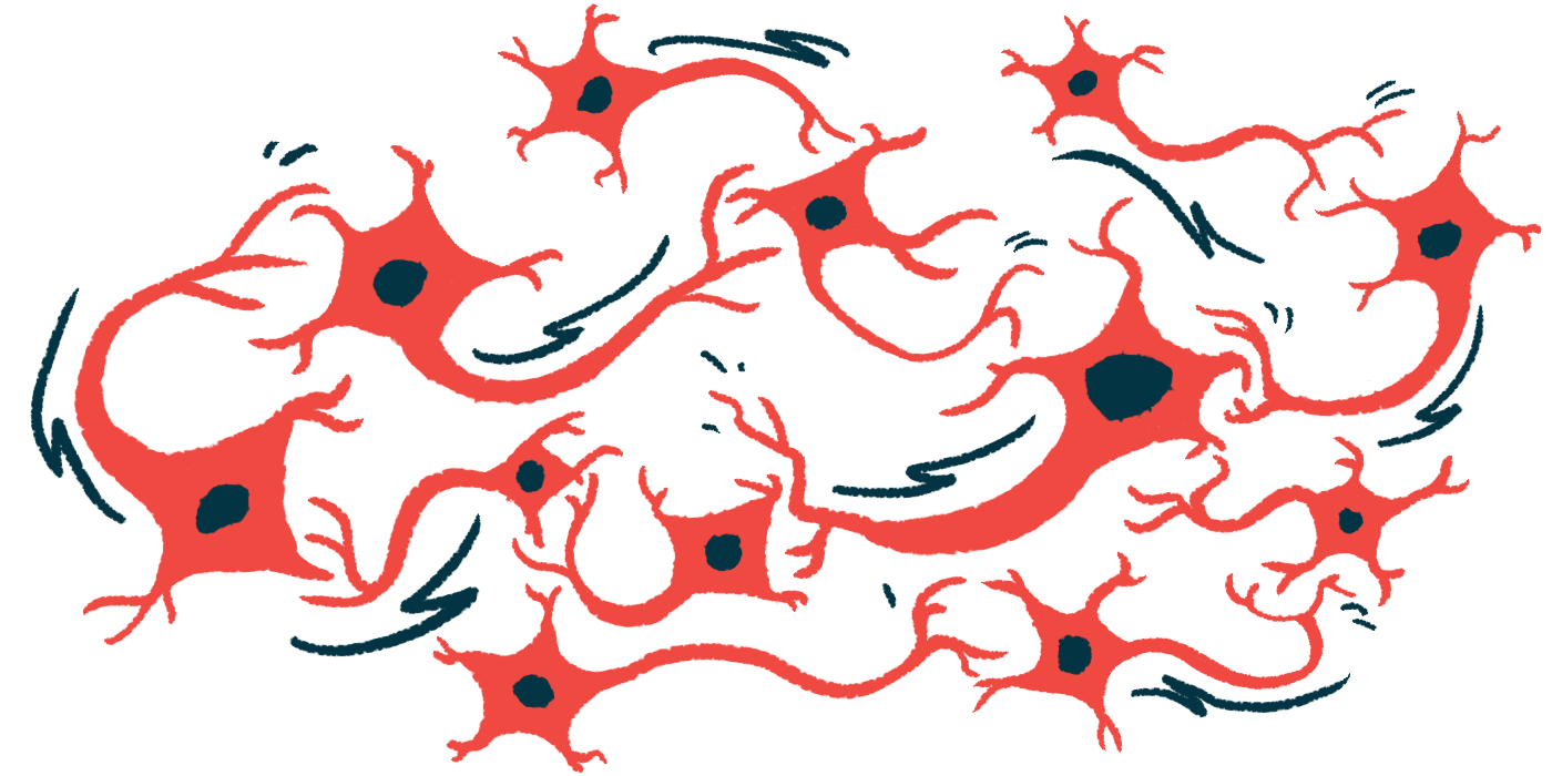 An illustration shows neurons.